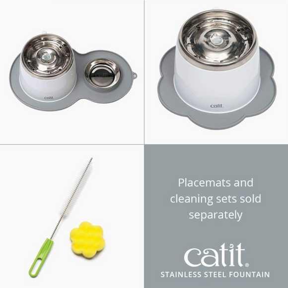 Catit Fresh & Clear Stainless Steel Cat Water Fountain (64 fl. oz.)