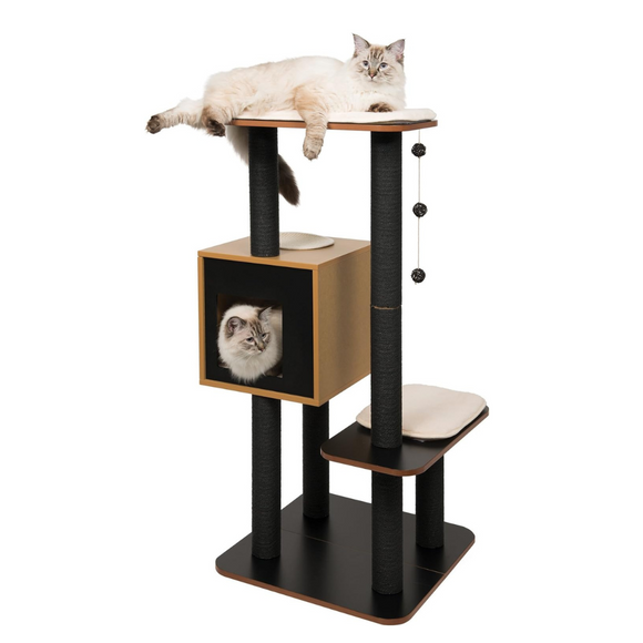 Vesper Walnut Cat Furniture with Very High Base