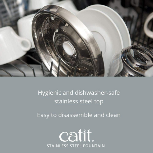 Catit Fresh & Clear Stainless Steel Cat Water Fountain (64 fl. oz.)