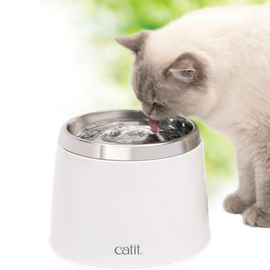Catit Fresh & Clear Stainless Steel Cat Water Fountain (64 fl. oz.) - 0