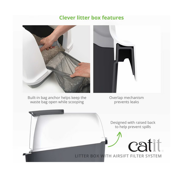 Catit SmartSift Cat Litter Box with Airsift Filter System