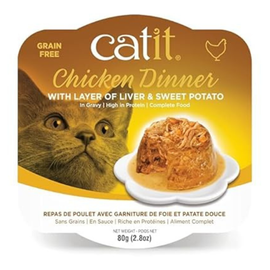 Catit Chicken Dinner with Liver & Sweet Potato, 2.8-oz