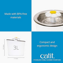 Catit LED Stainless Steel Top Flower Drinking Fountain for Cats-6