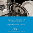 Catit LED Stainless Steel Top Flower Drinking Fountain for Cats-5