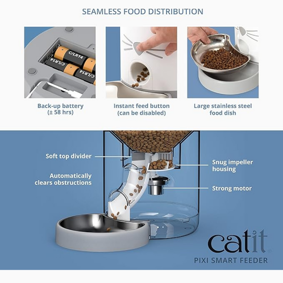 Catit PIXI Smart Feeder, App-Controlled Automatic Cat Feeder