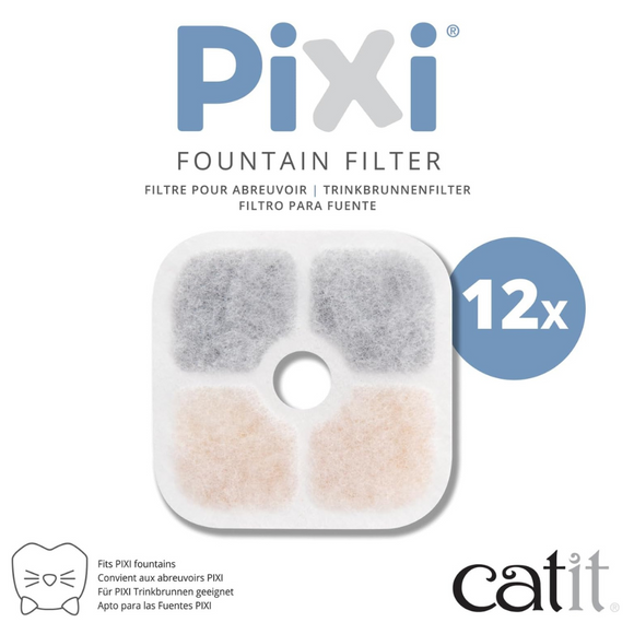 Catit PIXI Drinking Fountain Replacement Filters – Triple Action Filtration