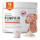 Chew + Heal Organic Pumpkin Digestive Defense Superfood Blend Powder Digestive Aid Supplement for Dogs, 16-oz