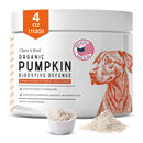 Chew + Heal Organic Pumpkin Digestive Defense Superfood Blend Powder Digestive Aid Supplement for Dogs, 4-oz