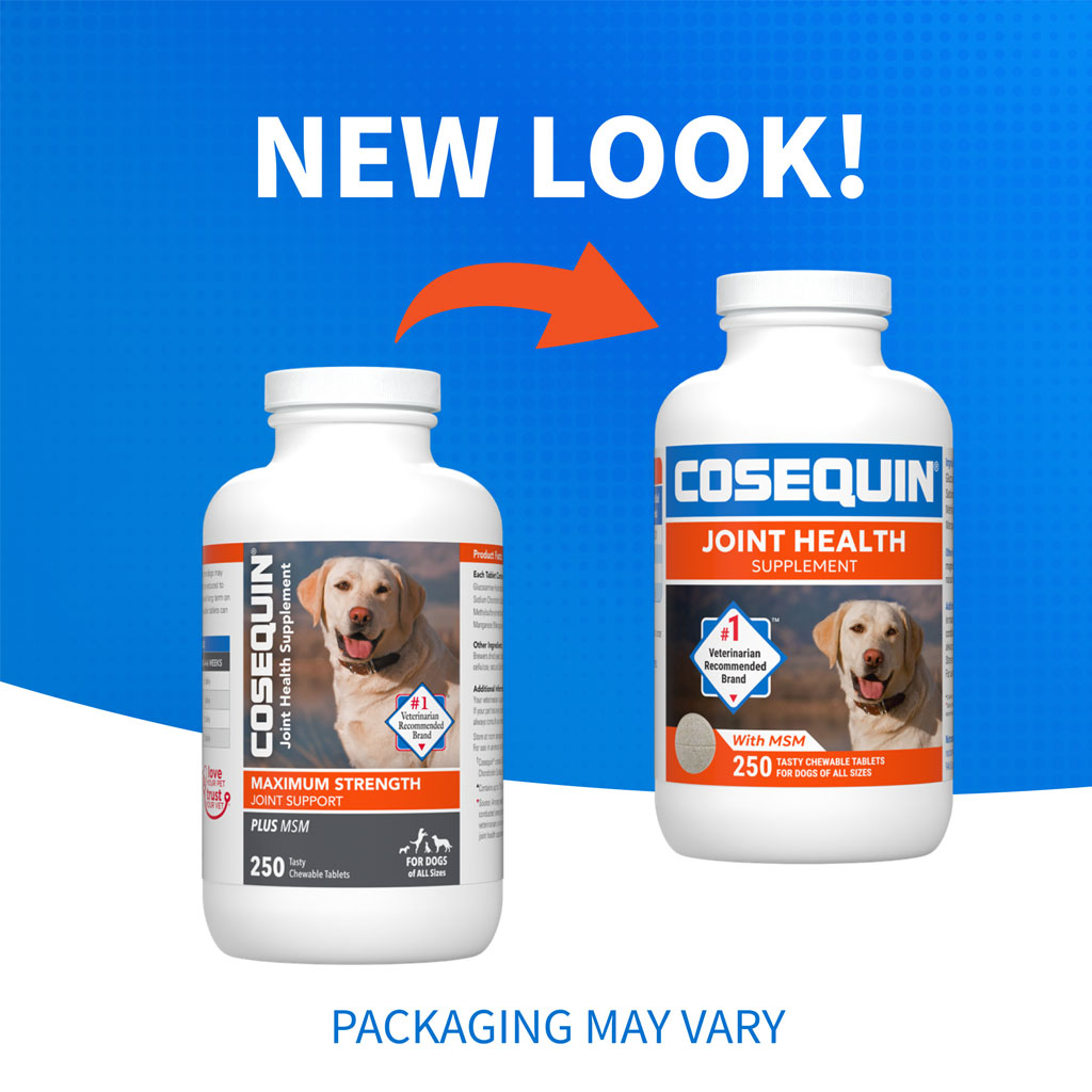 Nutramax Cosequin Maximum Strength Joint Health Supplement for Dogs 250ct new packaging