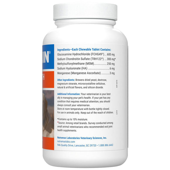 Nutramax Cosequin Maximum Strength Joint Health Supplement for Dogs 75ct ingredients