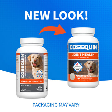 Nutramax Cosequin Maximum Strength Joint Health Supplement for Dogs 75ct new packaging
