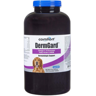 Kala Health Comfort DermGard Skin and Coat Supplement for Dogs, 150 Chewable Tablets