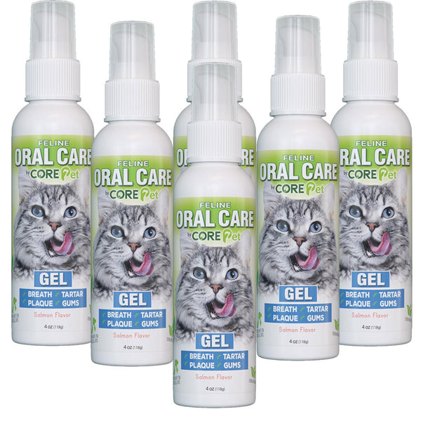 Core Pet Feline Oral Care Gel For Cats, 4-oz, 6-pack