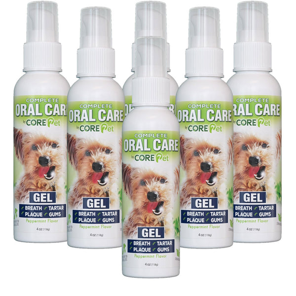 Core Pet Complete Oral Care Gel for Dogs & Cats - Peppermint, 4-oz, 6-pack