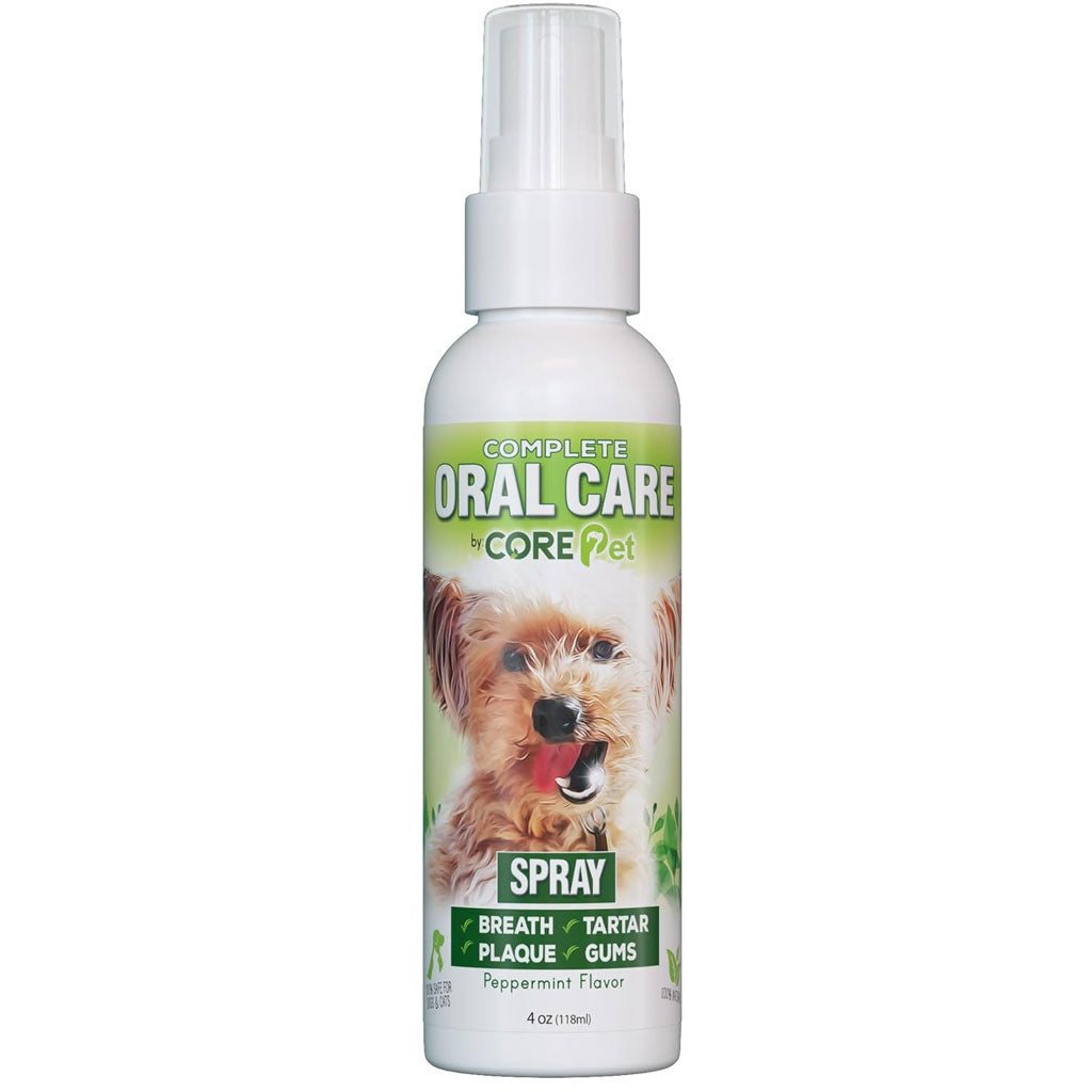 Core Pet Complete Oral Care Spray Peppermint Flavor for Dogs & Cats, 4-oz