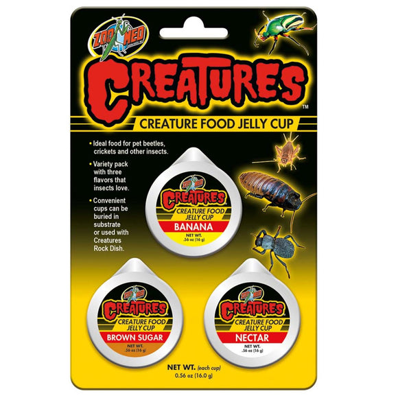 Zoo Med Creatures Food Jelly Cup, 3-pack