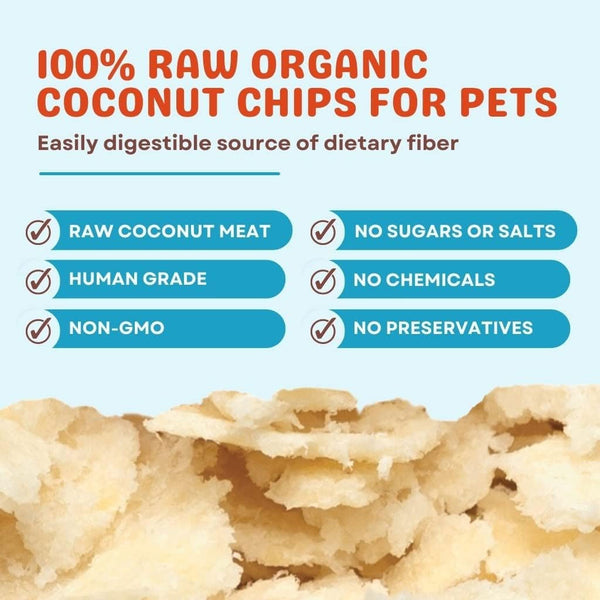 Cocotherapy Coconut Chips Raw Coconut for Dogs, Cats & Birds