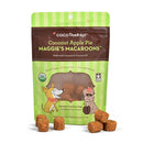 Cocotherapy Maggie's Macaroons coconut apple pie dog treats packaging with treats displayed.