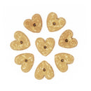 Heart-shaped cookies with a brown center on a white background
