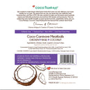 CocoTherapy Coco-Carnivore Meatballs label with product details and branding.