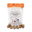 Coco-Carnivore Meatballs packaging with treats on a white background