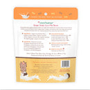 Back of a dog treat package with branding and product details.