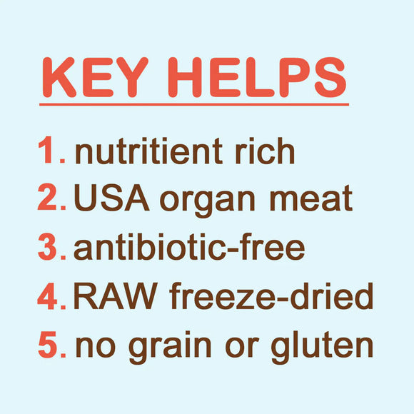 List of key helps for a product on a light blue background