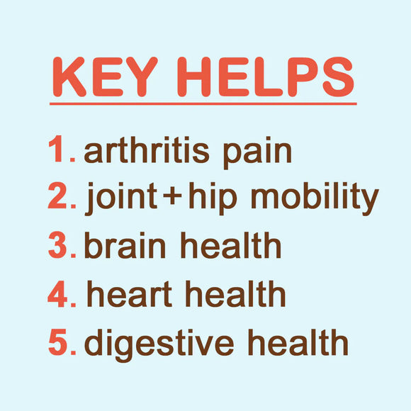 List of health benefits on a light blue background