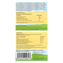 Back label of a product with text and a barcode on a white background