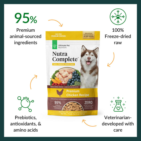 Ultimate Pet Nutrition Nutra Complete Premium Chicken Freeze-Dried Raw Dog Food