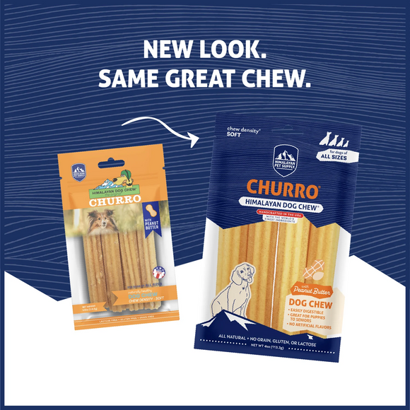 Himalayan Pet Supply yakyCHURRO with Peanut Butter Dog Chews (4 ct)