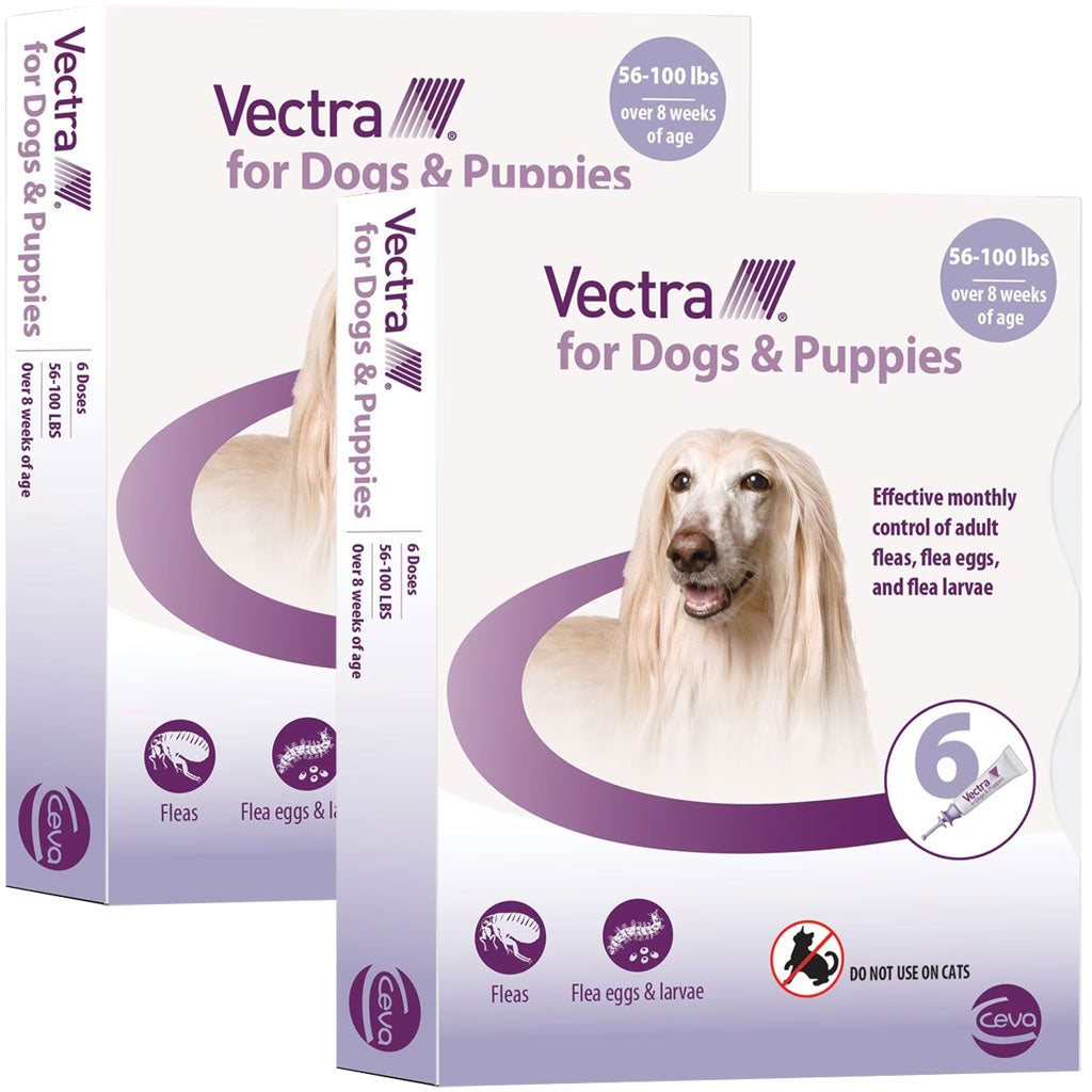 Vectra Flea and Tick Spot Treatment for Large Dogs & Puppies, 56-100 lbs 12 doses