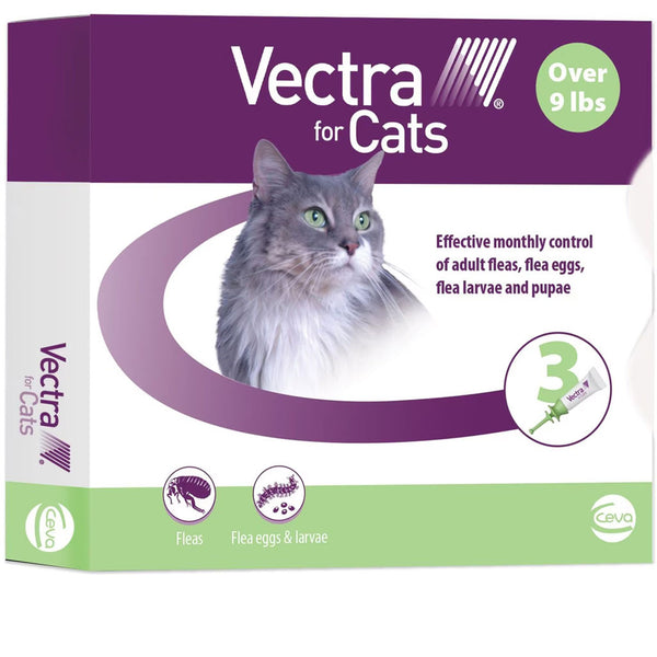 Vectra for Cats, 9 lbs and Over 3 doses