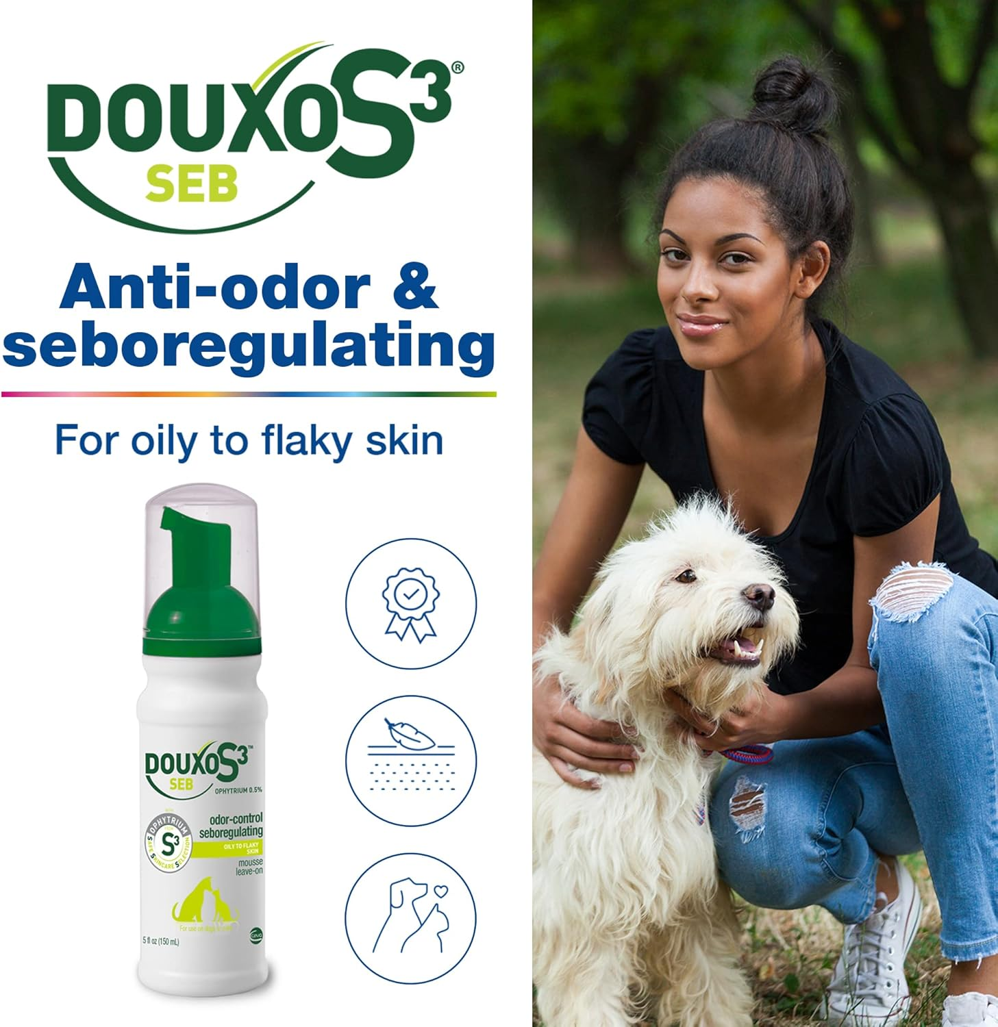 Douxo S3 SEB Odor-Control & Seboregulating Mousse (5.1 oz) - 0