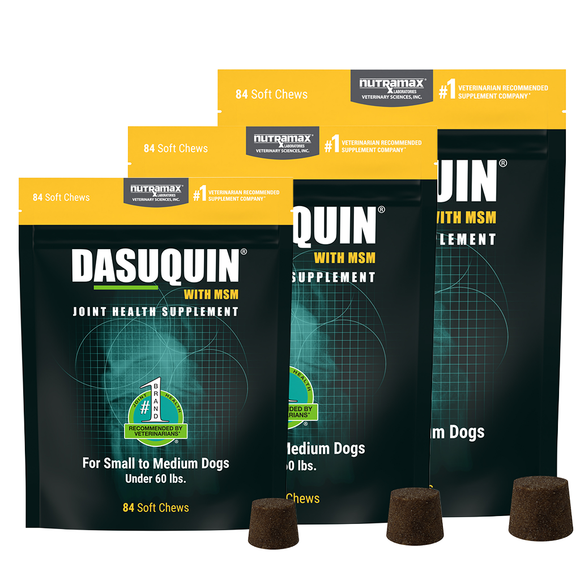Nutramax Dasuquin Joint Health Supplement for Small to Medium Dogs - With Glucosamine, Chondroitin, ASU, MSM, Boswellia Serrata Extract, Green Tea Extract, Soft Chews