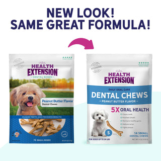 Health Extension Peanut Butter Flavor Dental Chews For Dogs