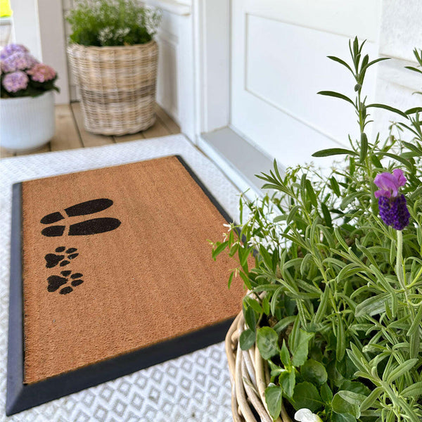 4 Cats & Dogs Human Print Rectangular Entrance Mat