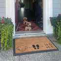 4 Cats & Dogs Welcome + Paw Rectangular Entrance Mat