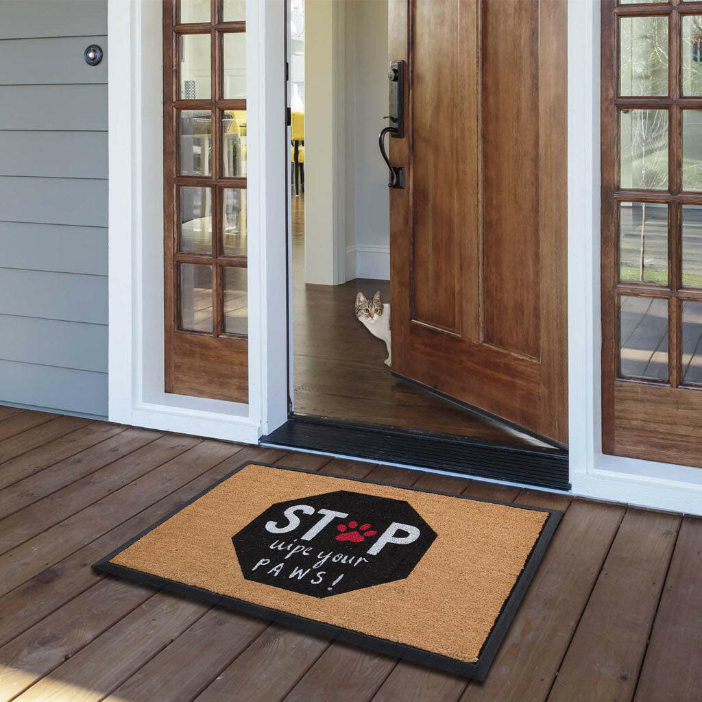 4 Cats & Dogs Stop Rectangular Entrance Mat