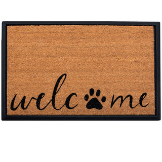 4 Cats & Dogs Welcome + Paw Rectangular Entrance Mat