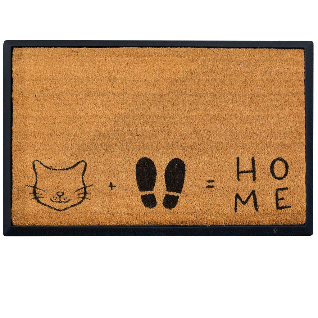 4 Cats & Dogs Cat + Feet Home Rectangular Entrance Mat Set