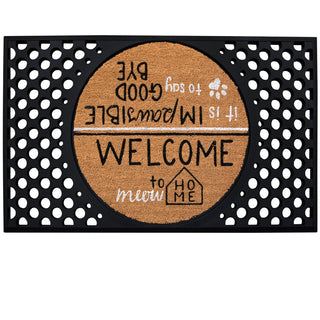 4 Cats & Dogs Hello Goodbye Round Entrance Mat Set