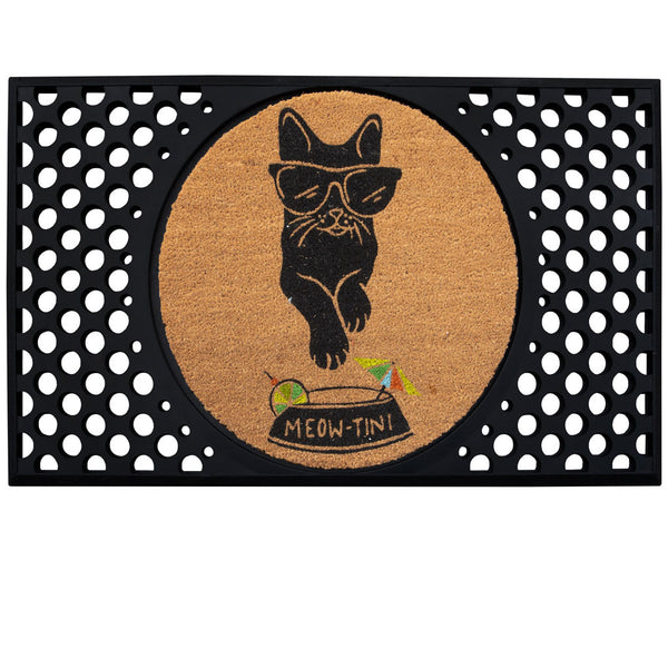 4 Cats & Dogs Meowtini Round Entrance Mat