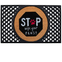 4 Cats & Dogs Stop WYPs Round Entrance Mat