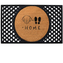 4 Cats & Dogs Dog + Feet Home Round Entrance Mat Set