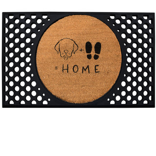 4 Cats & Dogs Dog + Feet Home Round Entrance Mat Set