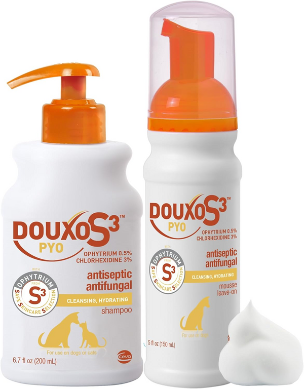 Douxo S3 PYO Antiseptic Antifungal BUNDLE for Skin Infections