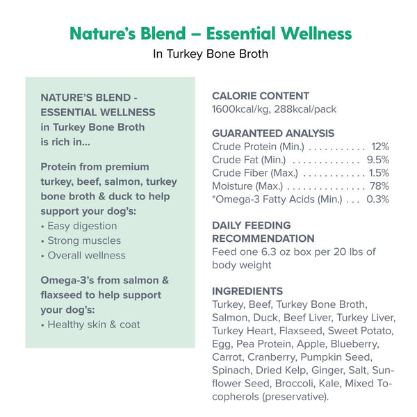 Dr. Marty Nature’s Blend Essential Wellness in Turkey Bone Broth Wet Dog Food