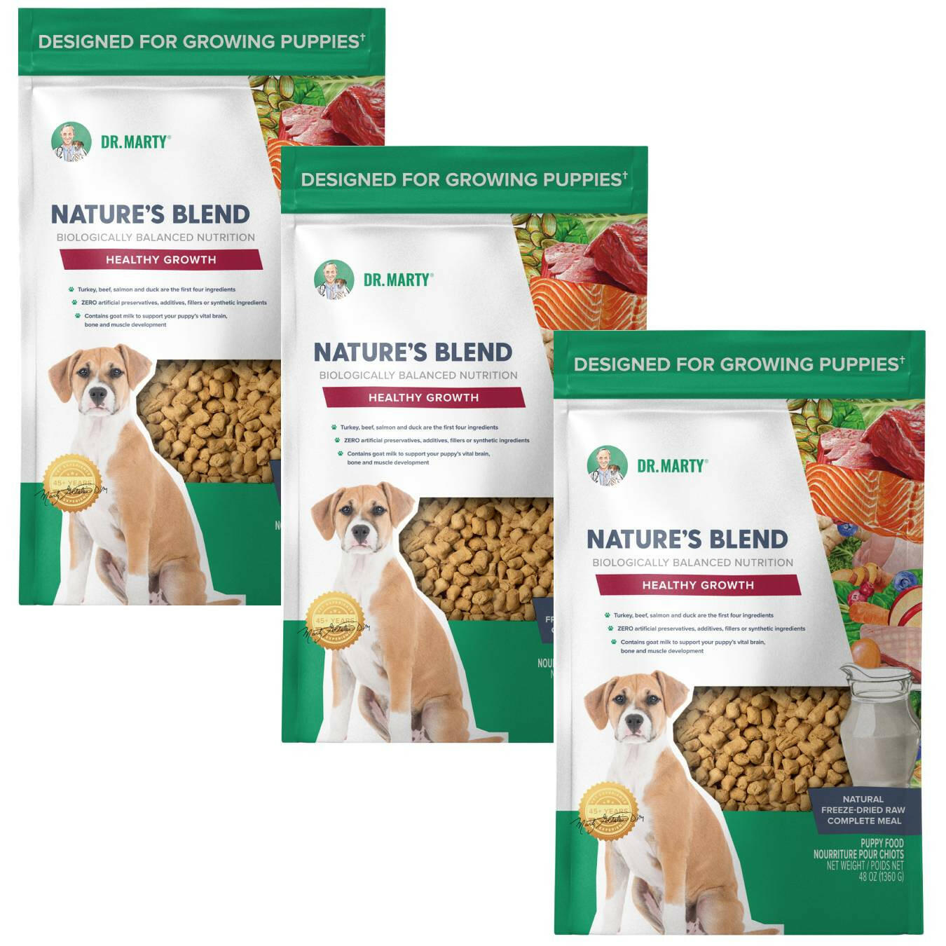 Dr. Marty Nature's Healthy Growth Freeze Dried Raw Food for Puppies