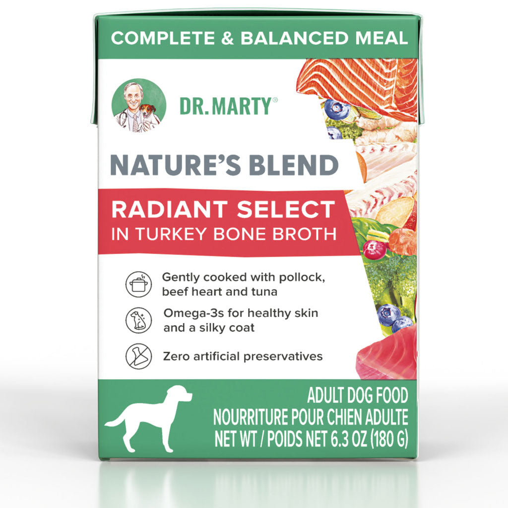 Dr. Marty Nature's Blend Radiant Select in Turkey Bone Broth Wet Dog Food, 6.3-oz, case of 12